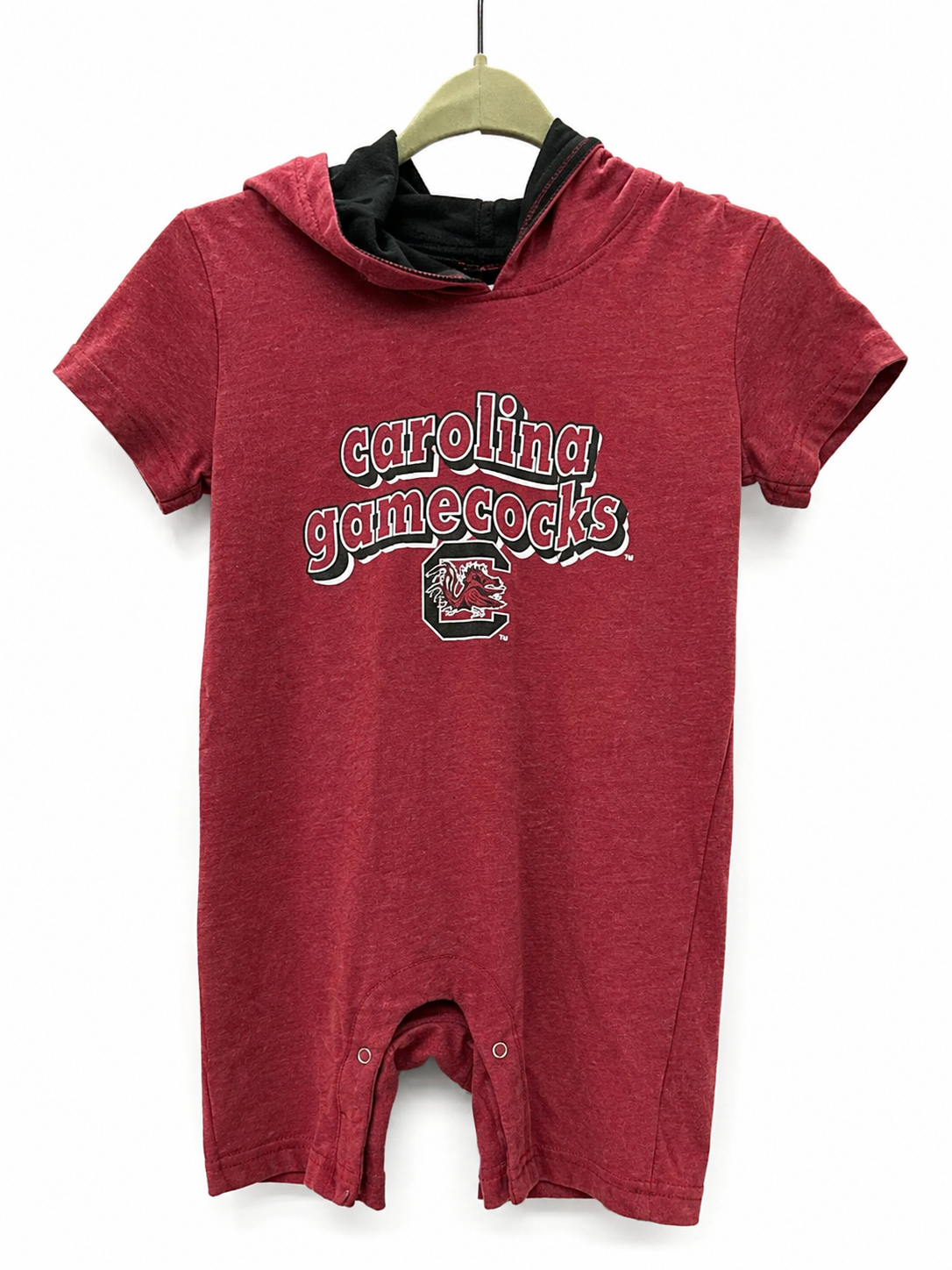 Red Infant Hooded Romper 3-6 Months | College-Inspired Baby Outfit