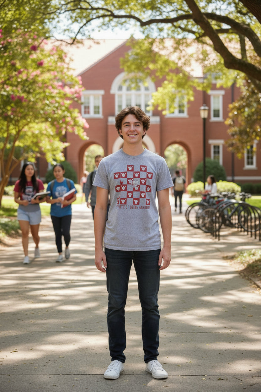 Gray Graphic T-Shirt | College Football Inspired Fan Tee