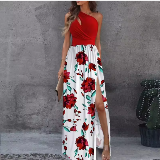 Latina Bloom Off-Shoulder Maxi – Floral Print Summer Dress