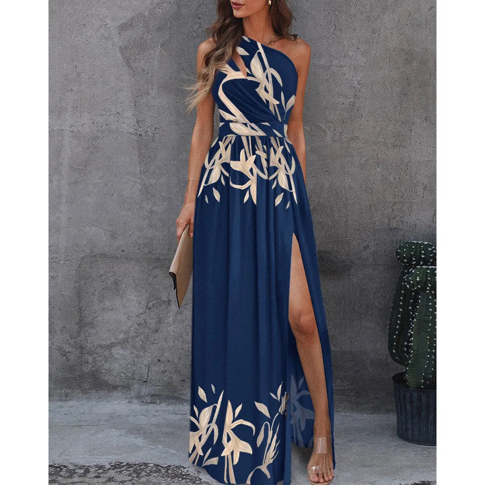 Latina Bloom Off-Shoulder Maxi – Floral Print Summer Dress