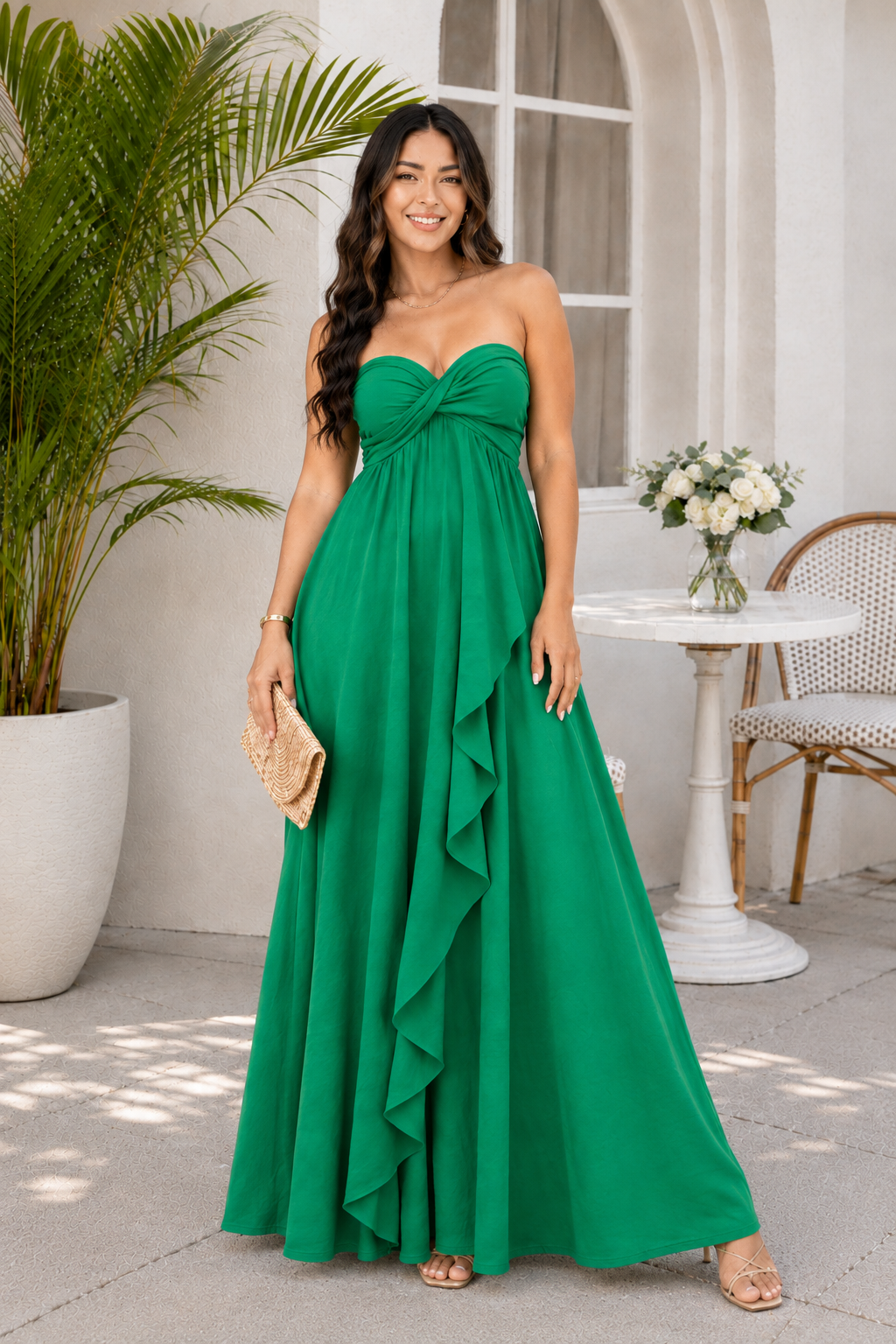 Emerald Romance Maxi Dress
