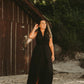Long Black Wrap Dress