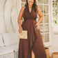 Long Brown - Wrap Dress