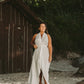 Long White Wrap Dress