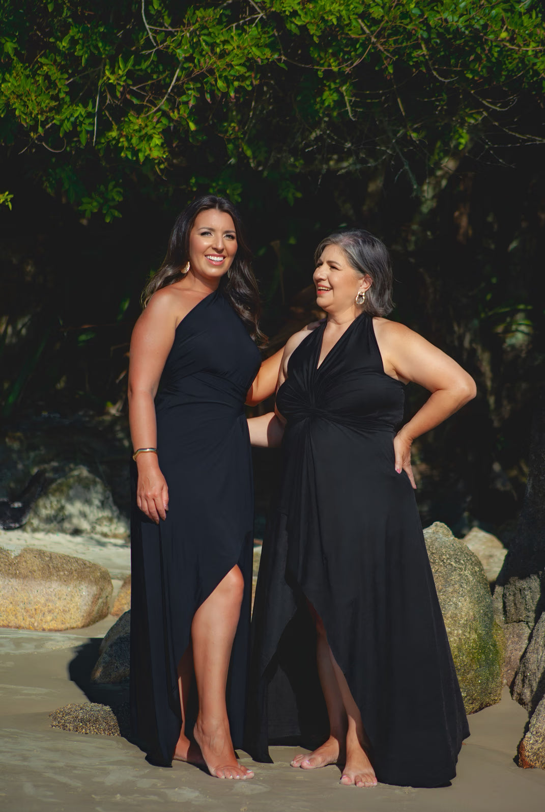 Long Black Wrap Dress