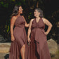 Long Brown - Wrap Dress