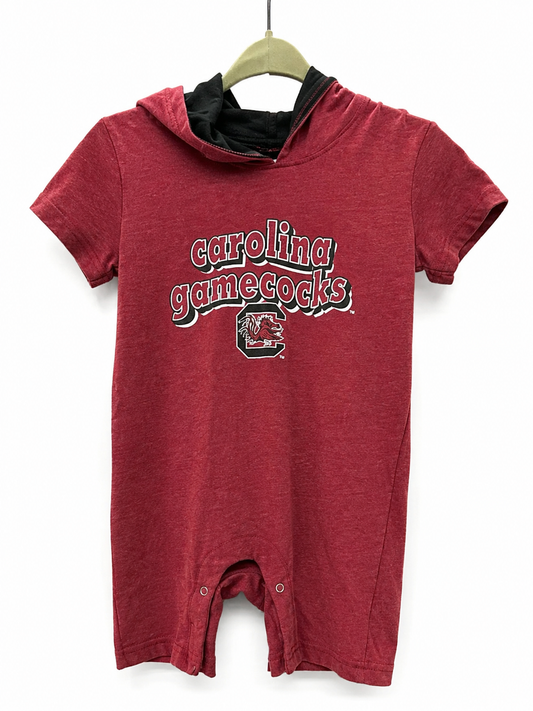Red Infant Hooded Romper 3-6 Months | College-Inspired Baby Outfit