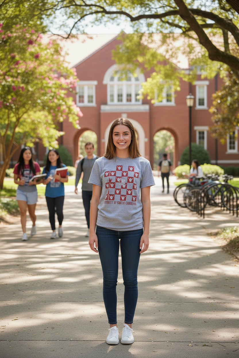 Gray Graphic T-Shirt | College Football Inspired Fan Tee