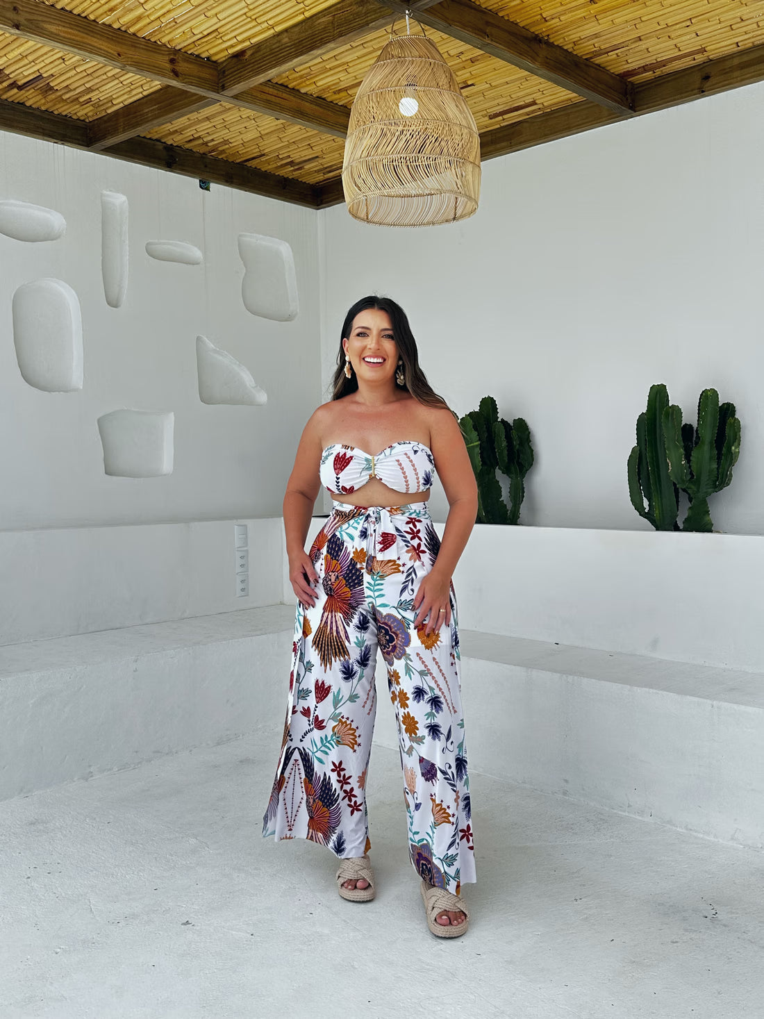 Painted White Jumpsuit Set