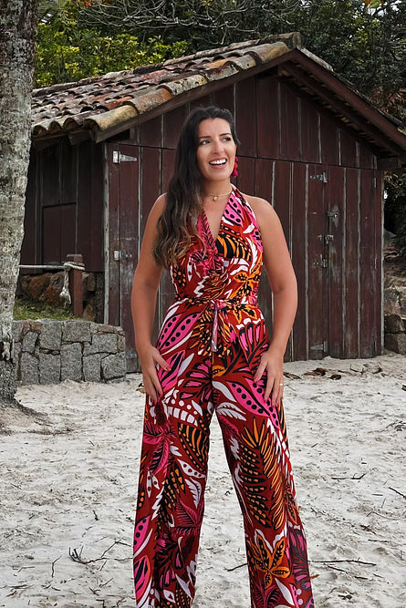 Painted Brown Jumpsuit Set  (Backorder)