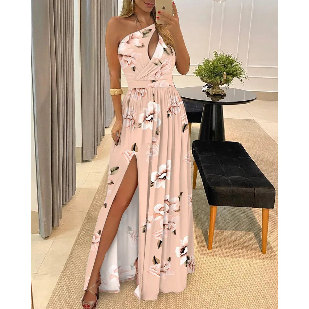 Latina Bloom Off-Shoulder Maxi – Floral Print Summer Dress