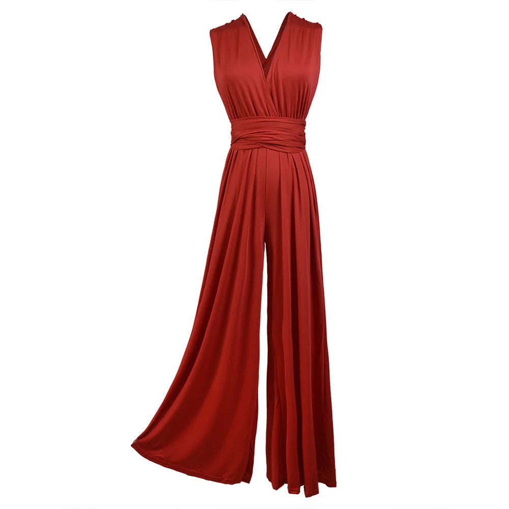Latina Flair Backless Wide-Leg Jumpsuit