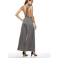 Latina Flair Backless Wide-Leg Jumpsuit