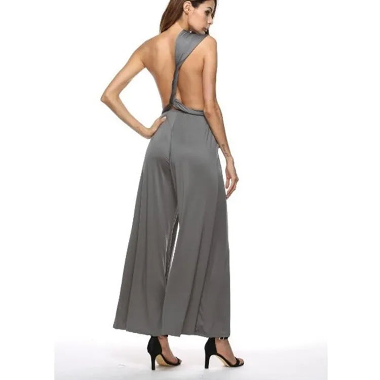 Latina Flair Backless Wide-Leg Jumpsuit
