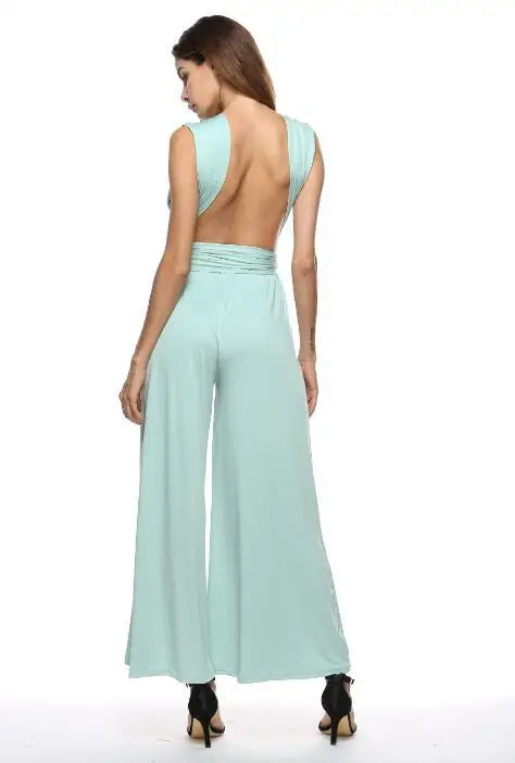 Latina Flair Backless Wide-Leg Jumpsuit