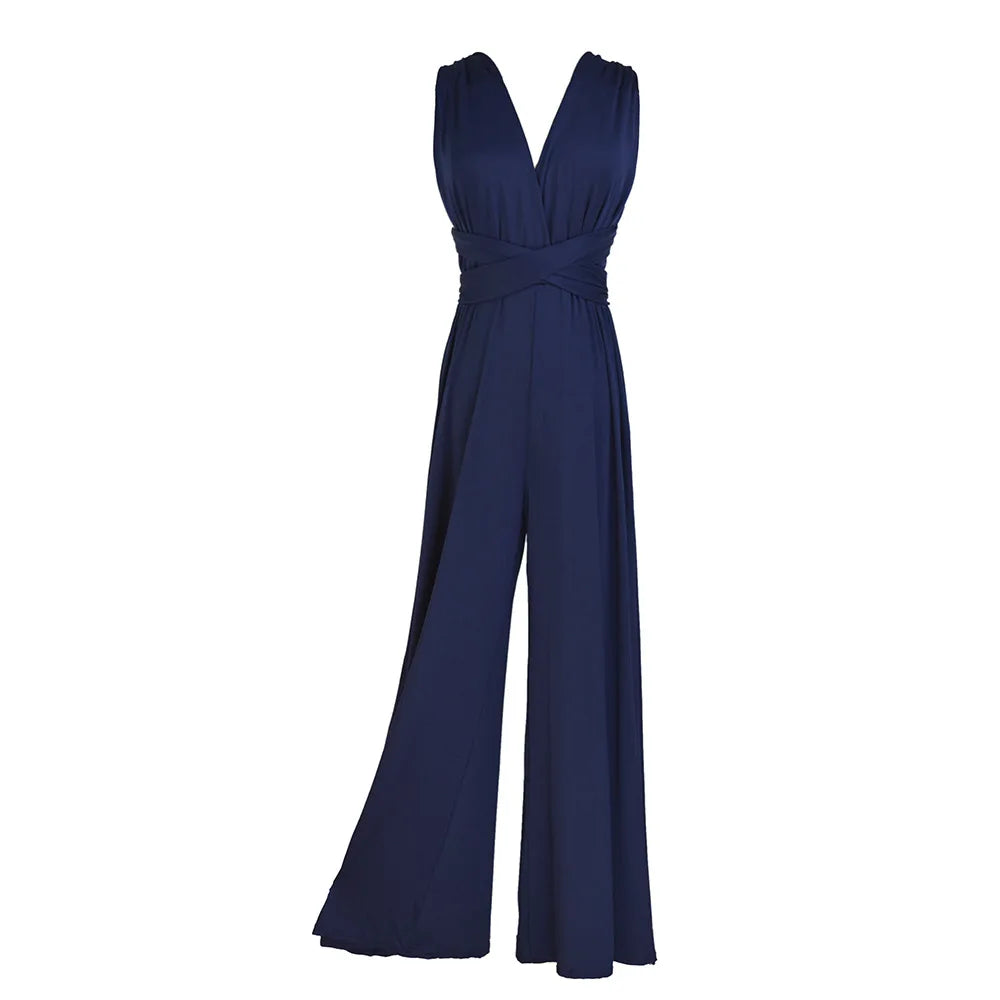 Latina Flair Backless Wide-Leg Jumpsuit