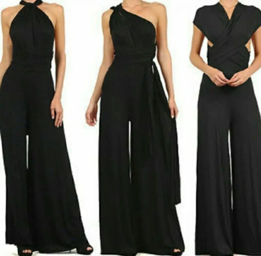 Latina Flair Backless Wide-Leg Jumpsuit