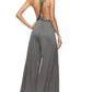 Latina Flair Backless Wide-Leg Jumpsuit