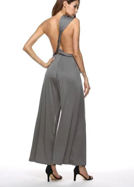 Latina Flair Backless Wide-Leg Jumpsuit
