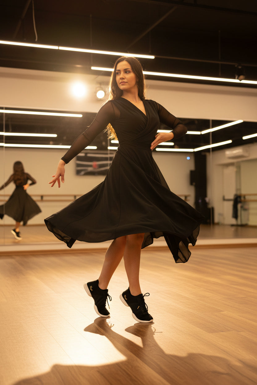 Black Fuego Split-Sole Dance Shoes | Latin, Salsa & Ballroom Dance Shoes