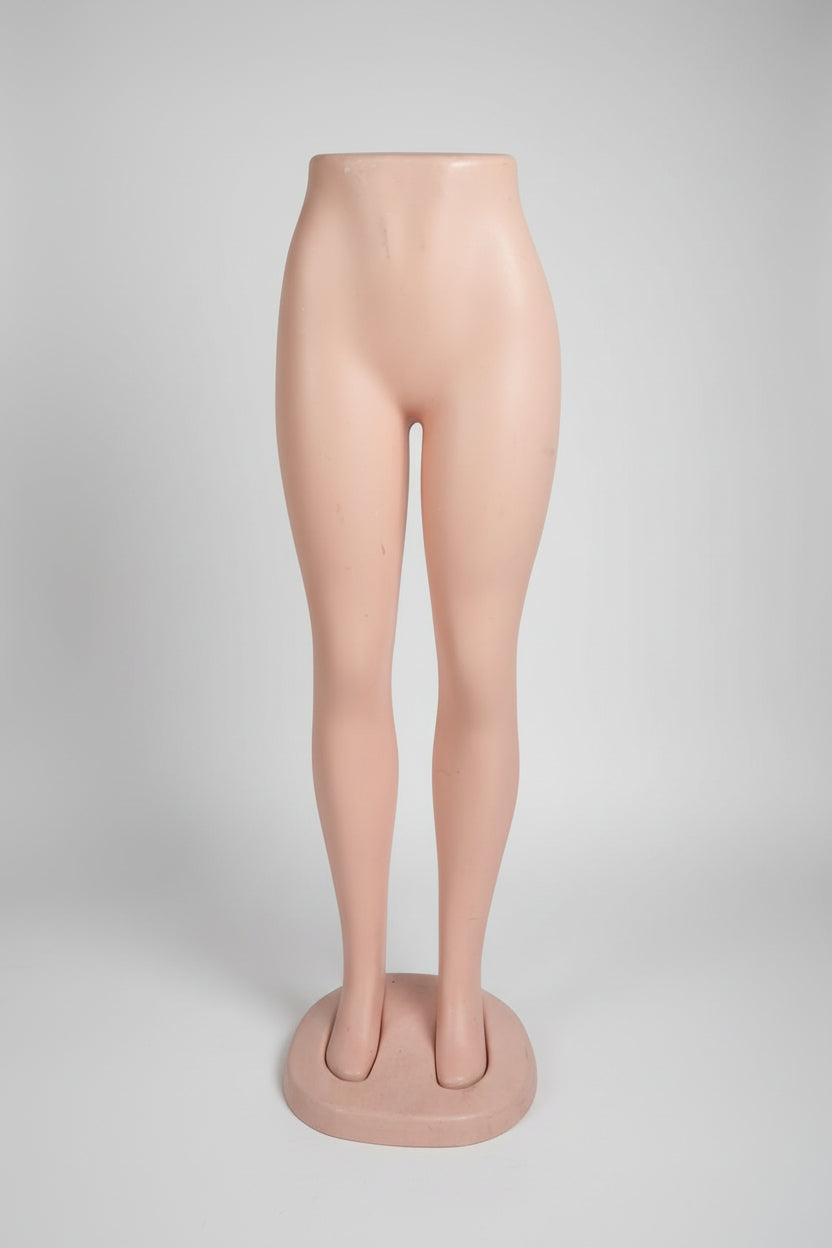 Nude Female Lower Body Mannequin Display Form – Round Base Clothing Stand for Pants & Skirts
