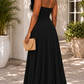 Midnight Long Wrap Dress