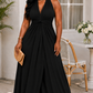 Midnight Long Wrap Dress