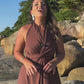 Long Brown - Wrap Dress