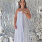 Long White Wrap Dress